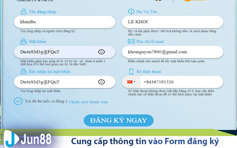 cung cap thong tin vao form dang ky 1